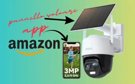 Rendi la casa sicura con questa telecamera WiFi + pannello solare a 66€