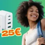 Ricarica simultanea di 4 dispositivi a 50W con 2 caricatori Anker a 25€