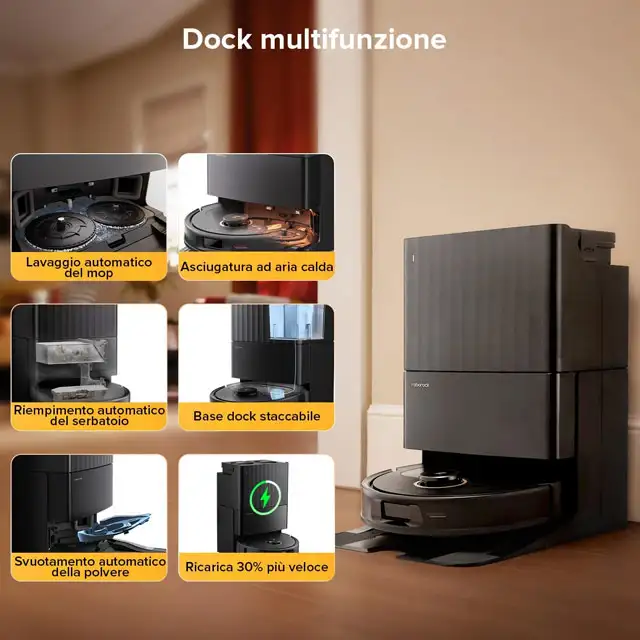 Il dock di Roborock Qrevo S5V