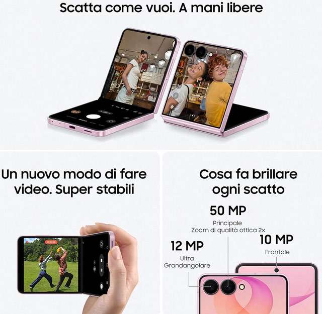 Le caratteristiche dello smartphone pieghevole Samsung Galaxy Z Flip8