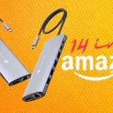 Tantissime porte per il PC con la Docking Station USB-C 14 in 1 (coupon)