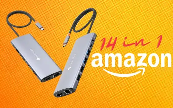 Tantissime porte per il PC con la Docking Station USB-C 14 in 1 (coupon)