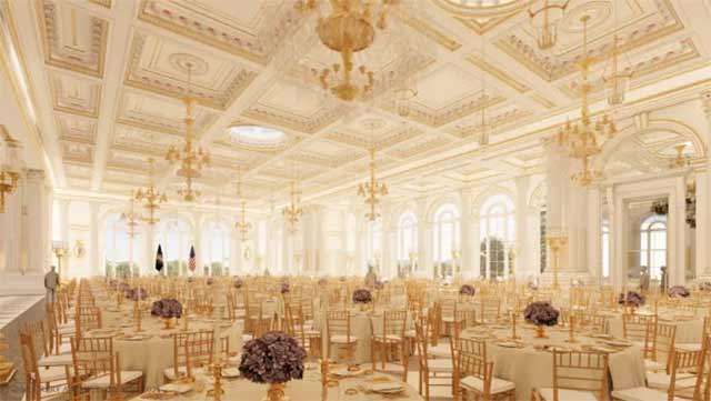 Un render per la White House State Ballroom