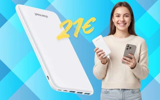 Ultra sottile e leggerissimo Power Bank da 26800mAh: la batteria non muore mai