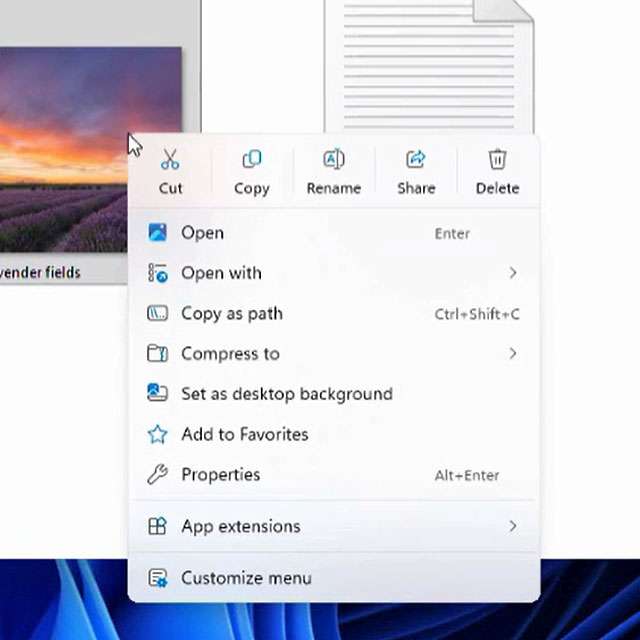Il menu contestuale di Windows 11 diventa personalizzabile