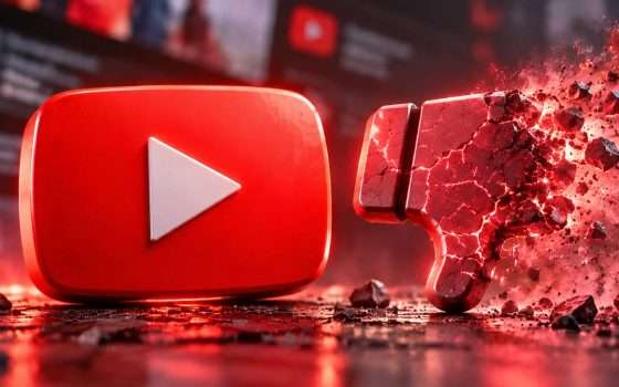 YouTube vuole nascondere il pulsante Non mi piace in un menu